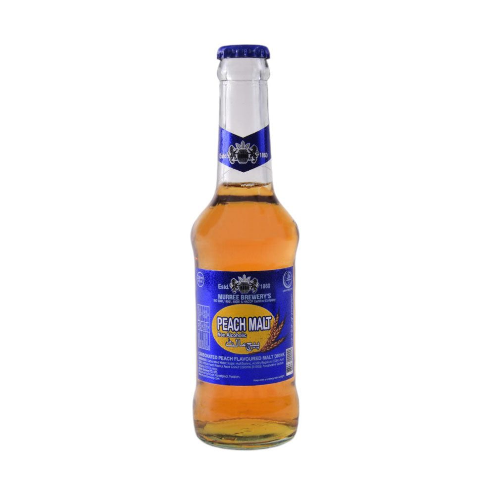 1860236002044_87589704-0ebc-49ed-b196-6f817d6d92e9.jpg MURREE BREWERY PEACH MALT BOTTLE 250 ML - Image 1