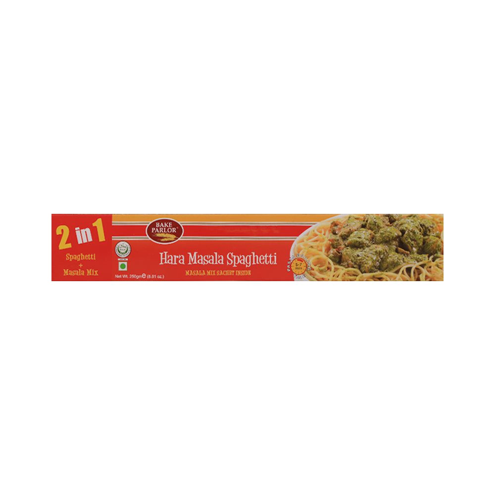 3570092726432_0f36ebb6-aca8-4302-9acc-86f2cf845267.jpg BAKE PARLOR HARA MASALA SPAGHETTI 250 GM - Image 1