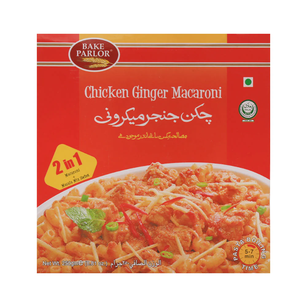 3570132726439_1ccf89d1-0110-494c-850e-c5e1c18bdba0 BAKE PARLOR CHICKEN GINGER MACARONI 2 IN 1 250 GM - Image 1