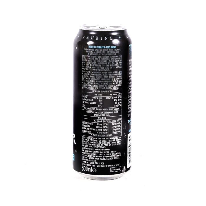 MONSTER ENERGY DRINK ZERO SUGAR 500 ML - Image 2