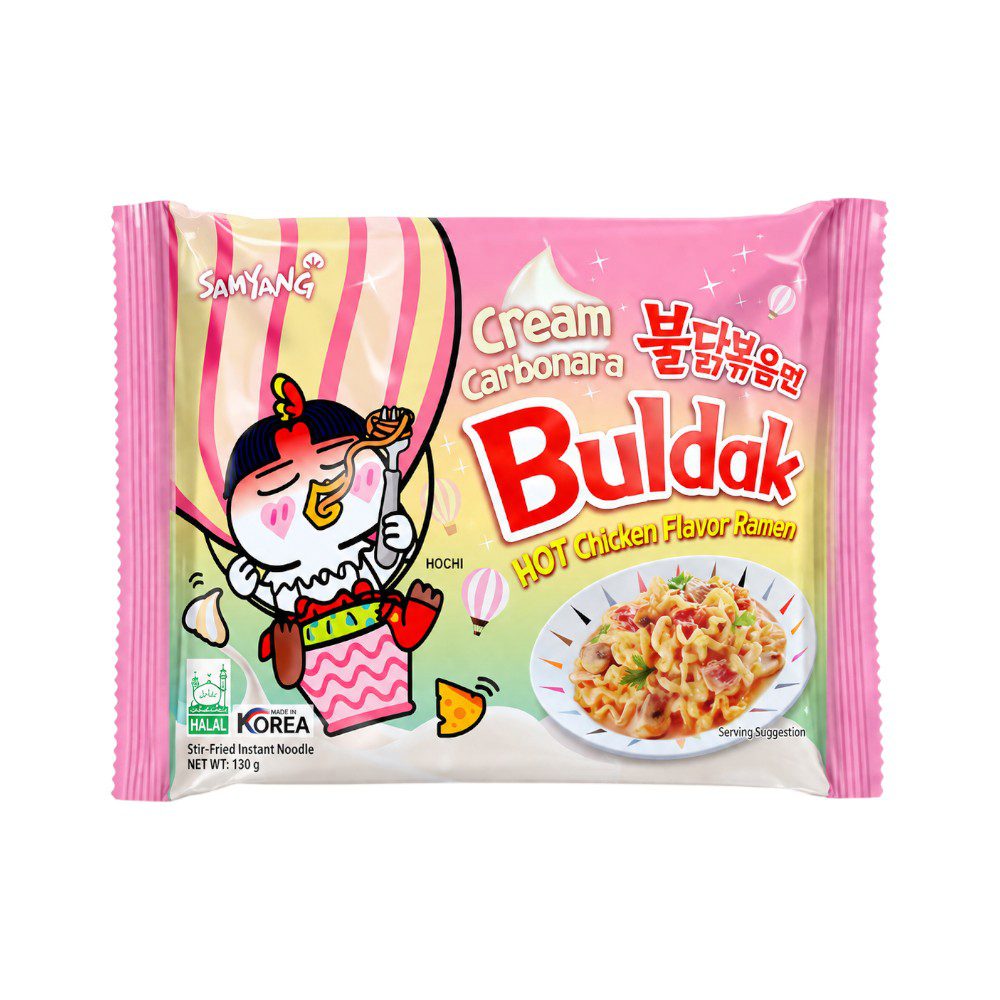 8801073114814.jpg SAMYANG BULDAK NOODLES CREAM CARBONARA HOT CHICKEN 140 GM - Image 1