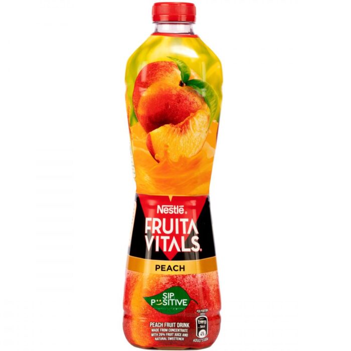NESTLE JUICE FRUITA VITALS PEACH NECTAR BOTTLE 1 LTR-CARTON - Image 2