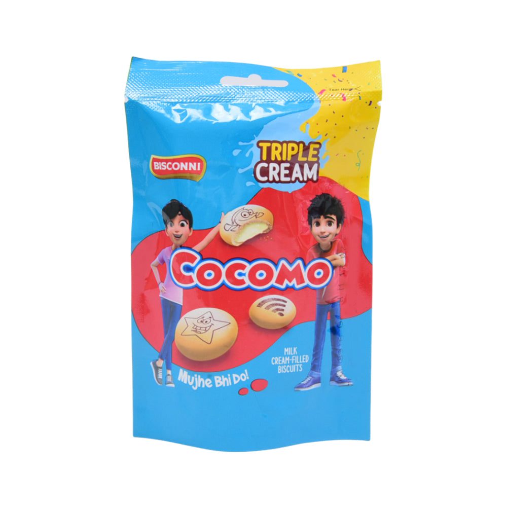 8961102501838_489ac370-0ab4-4132-8bef-fbf46fcfa1d3.jpg BISCONNI COCOMO BISCUIT MILK CREAM FILLED 42.9 GM - Image 1