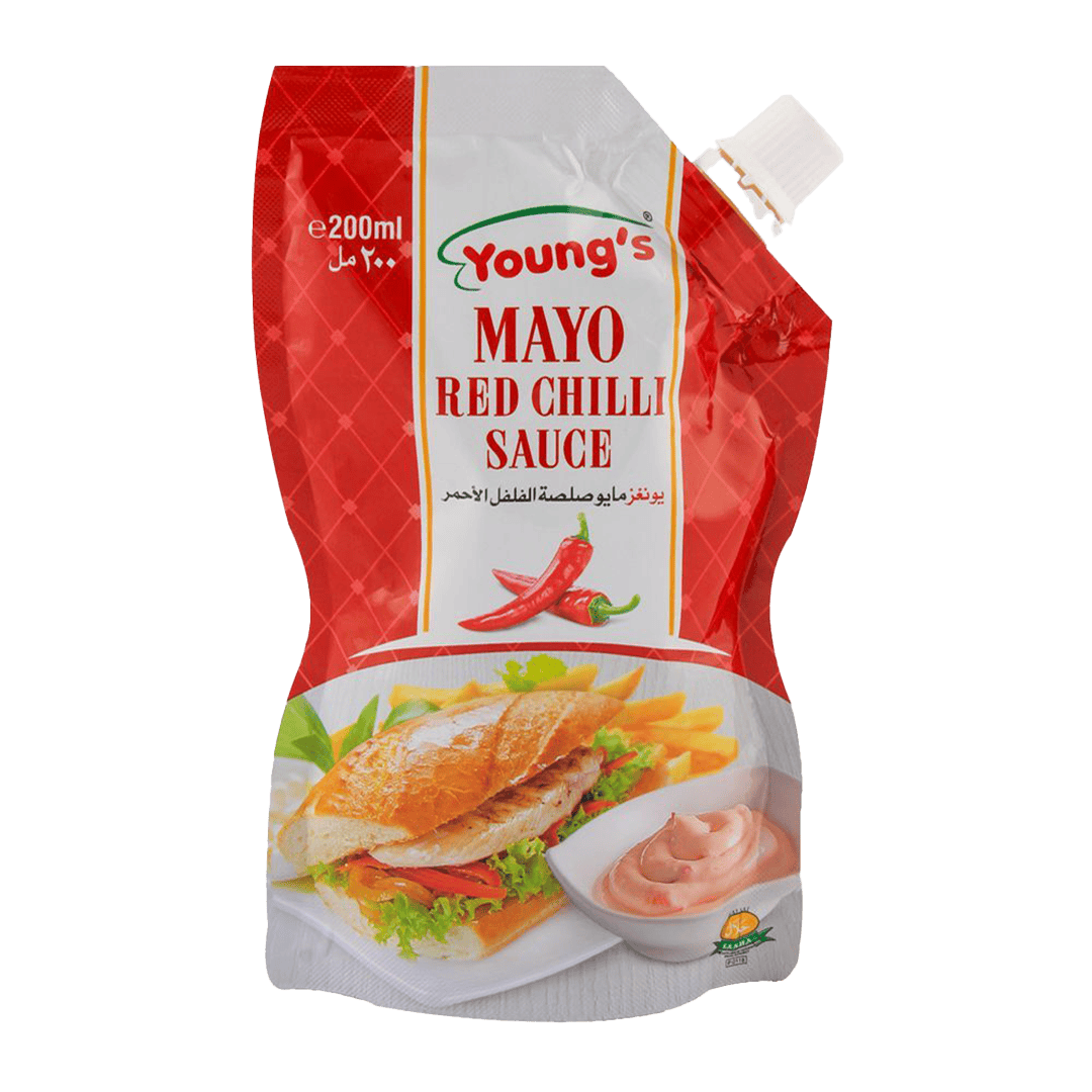 8964000061268-1.png YOUNGS FRENCH MAYO RED CHILLI 200GM - Image 1