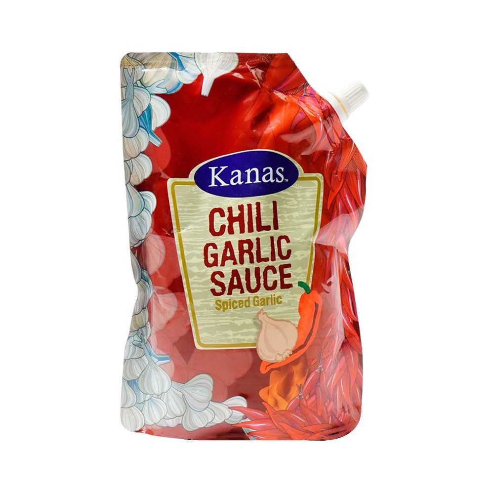 8964002960095_1-1.jpg KANAS CHILLI GARLIC SAUCE SPICED POUCH 400 GM - Image 1
