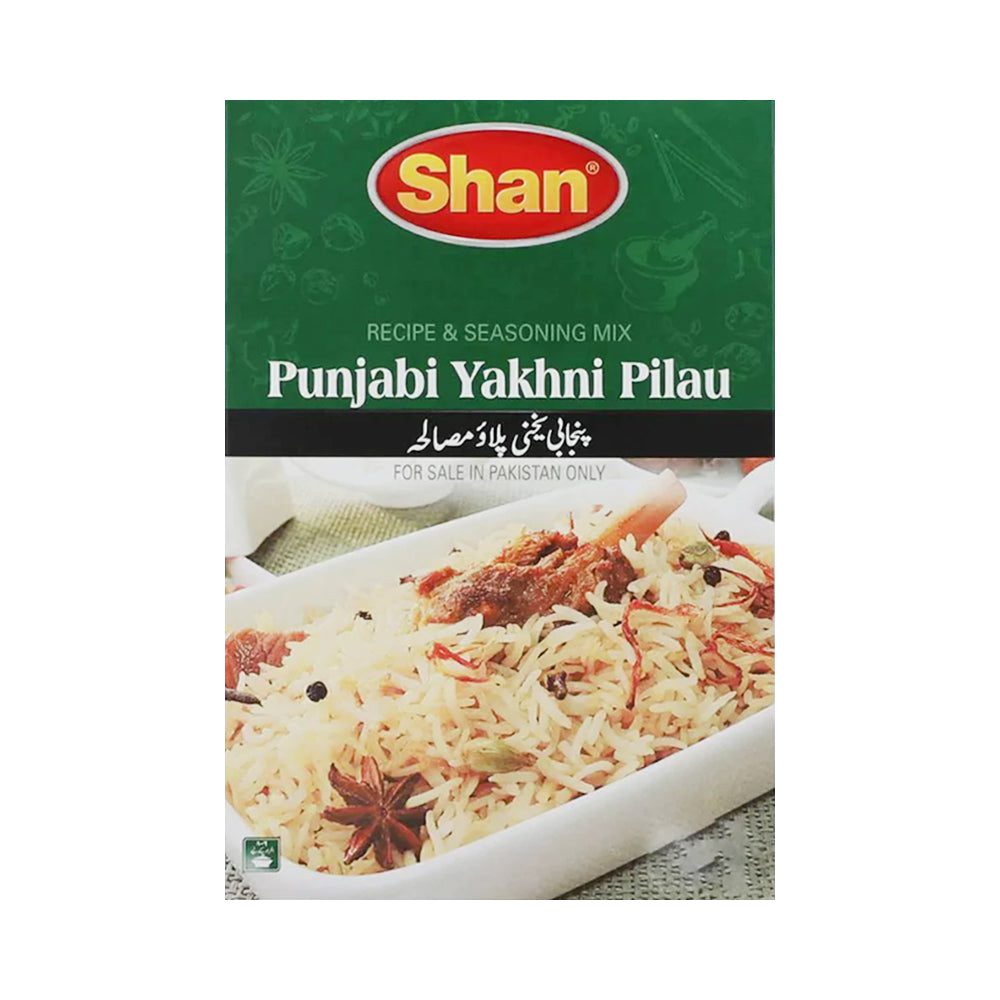 AFP-000114457_d6e49ff6-cb20-4a6a-afb0-e599cf269996.jpg SHAN MASALA PUNJABI YAKHNI PILAU 50 GM - Image 1