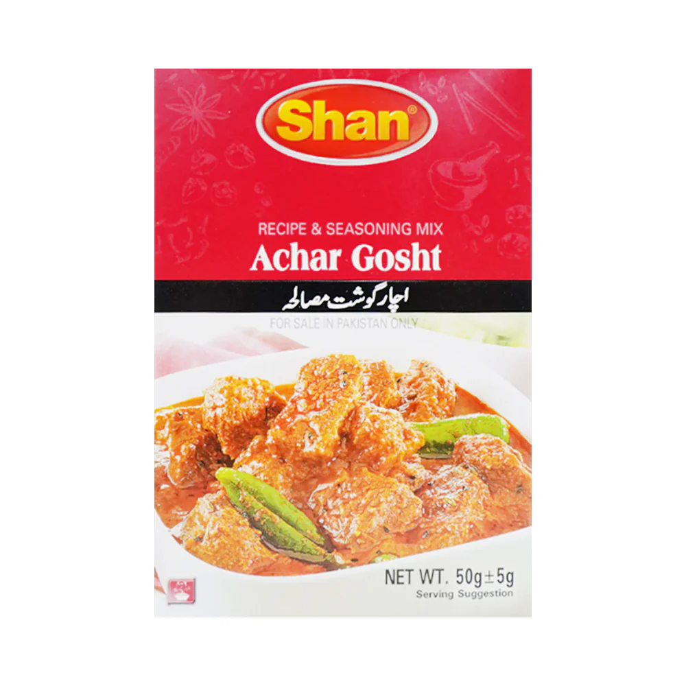 AFP-000114470_e1983363-08e8-461d-8d5c-f0bc49742339 SHAN MASALA ACHAR GOSHT 50 GM - Image 1