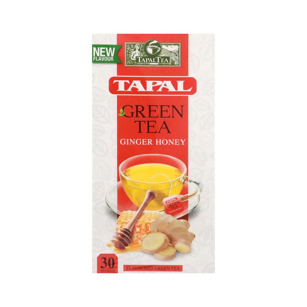 AFP-000281820.jpg TAPAL GREEN TEA BAGS GINGER HONEY 30PCS 45 GM - Image 1