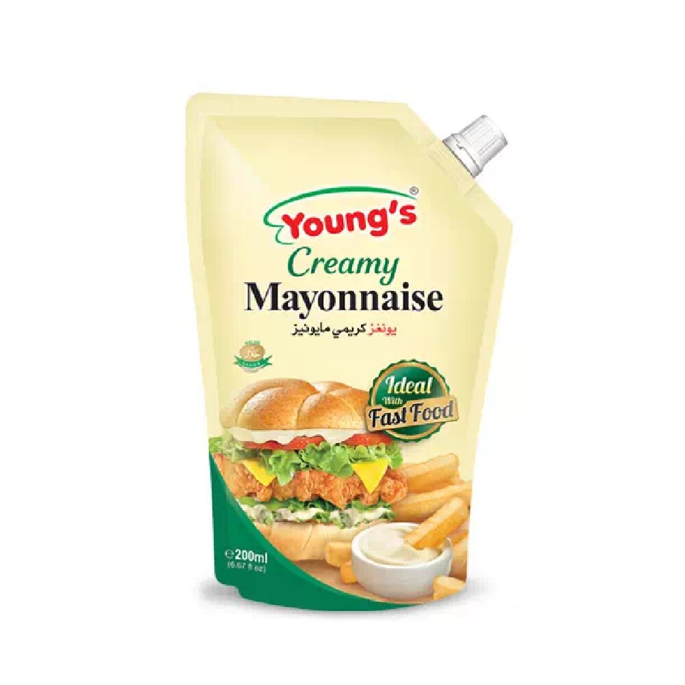 NewProject_14_eed4ac60-19d3-4934-818c-1186a37dfe51-1.png YOUNGS CREAMY & SALTED MAYONNAISE 200 ML - Image 1