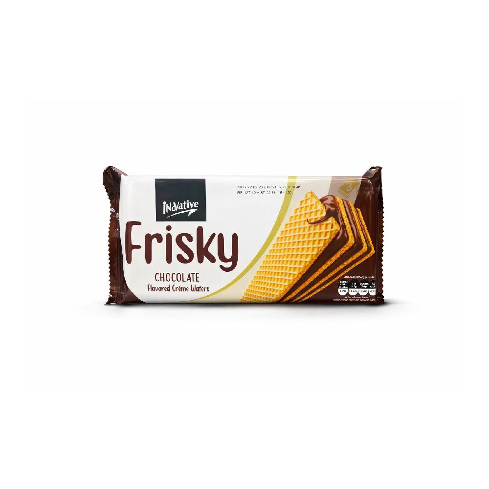 NewProject_4_79089615-a8a3-4e16-94e7-d837d835cc8a.png INOVATIVE FRISKY CHOCOLATE CREAM WAFERS 75 GM - Image 1