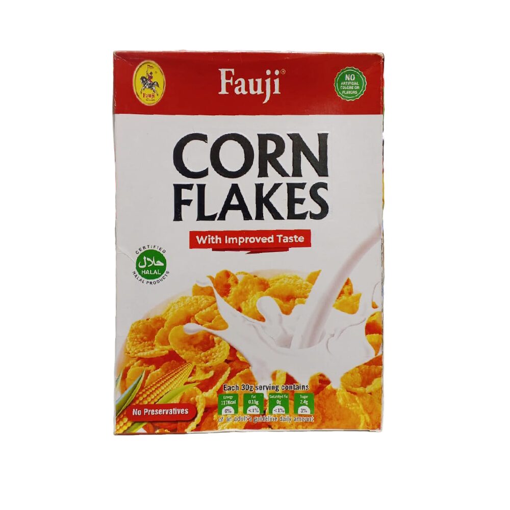 NewProject_7_9c9848cb-37e4-420e-aa45-83102bc79519.png FAUJI CEREAL CORN FLAKES 250 GM - Image 1