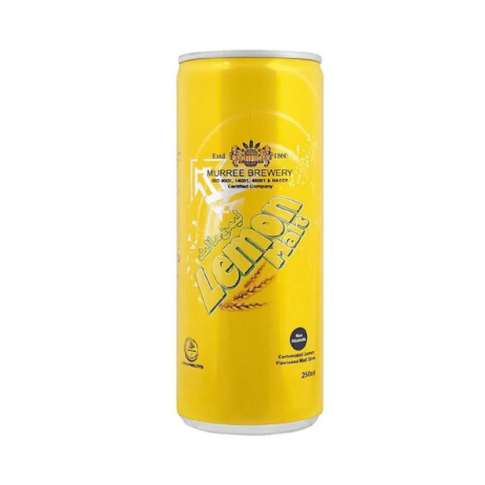 NewProject_9_297a051f-8eea-45f9-b687-f105de592257.png MURREE BREWERY DRINK LEMON MALT CAN 250 ML - Image 1