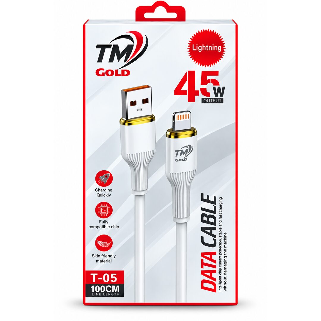03_TM_Gold_T05_Lightning_1080x1080 TM Gold T-05 Lightning Data Cable 100CM - Image 1