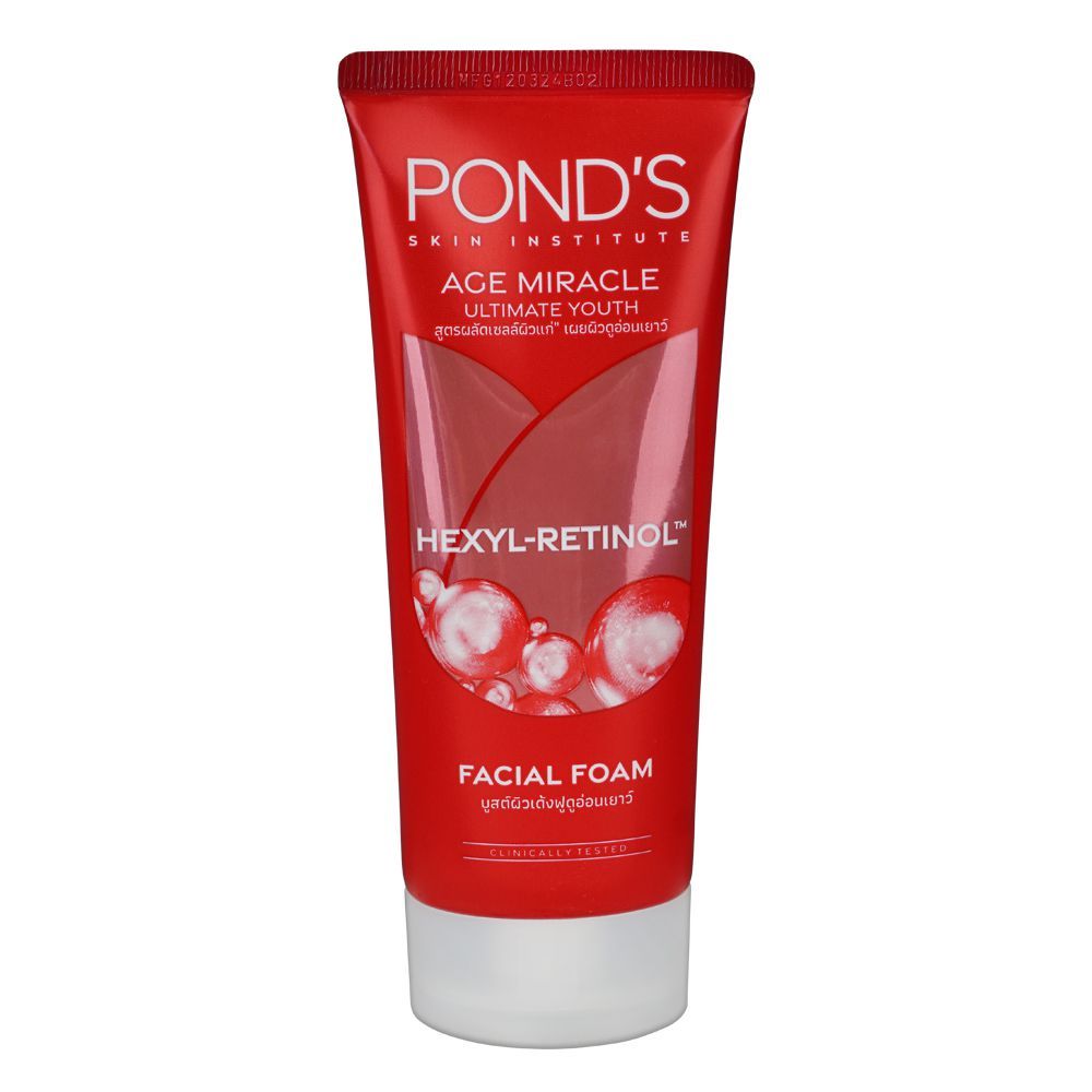 1280323-1.jpg Pond's Age Miracle Ultimate Youth Hexyl-Retinol Facial Foam, 90g - Image 1