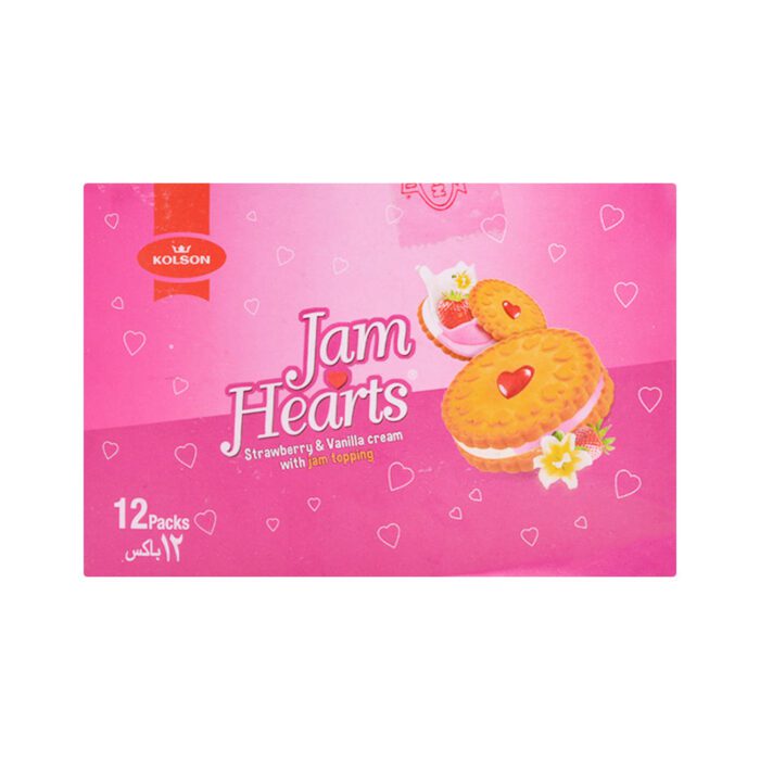 KOLSON JAM HEARTS BISCUITS STRAW & VANILLA 26.2 GM BAR PACK B - Image 3