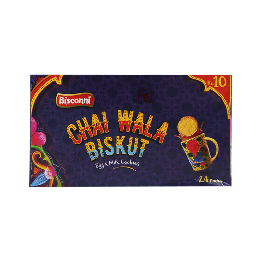 8961102508103_d081be7a-232b-4ab8-9dbc-78e0ff54b907.jpg BISCONNI CHAI WALA BISKUT EGG & MILK COOKIES 39.6 GM (24 PCS - Image 1