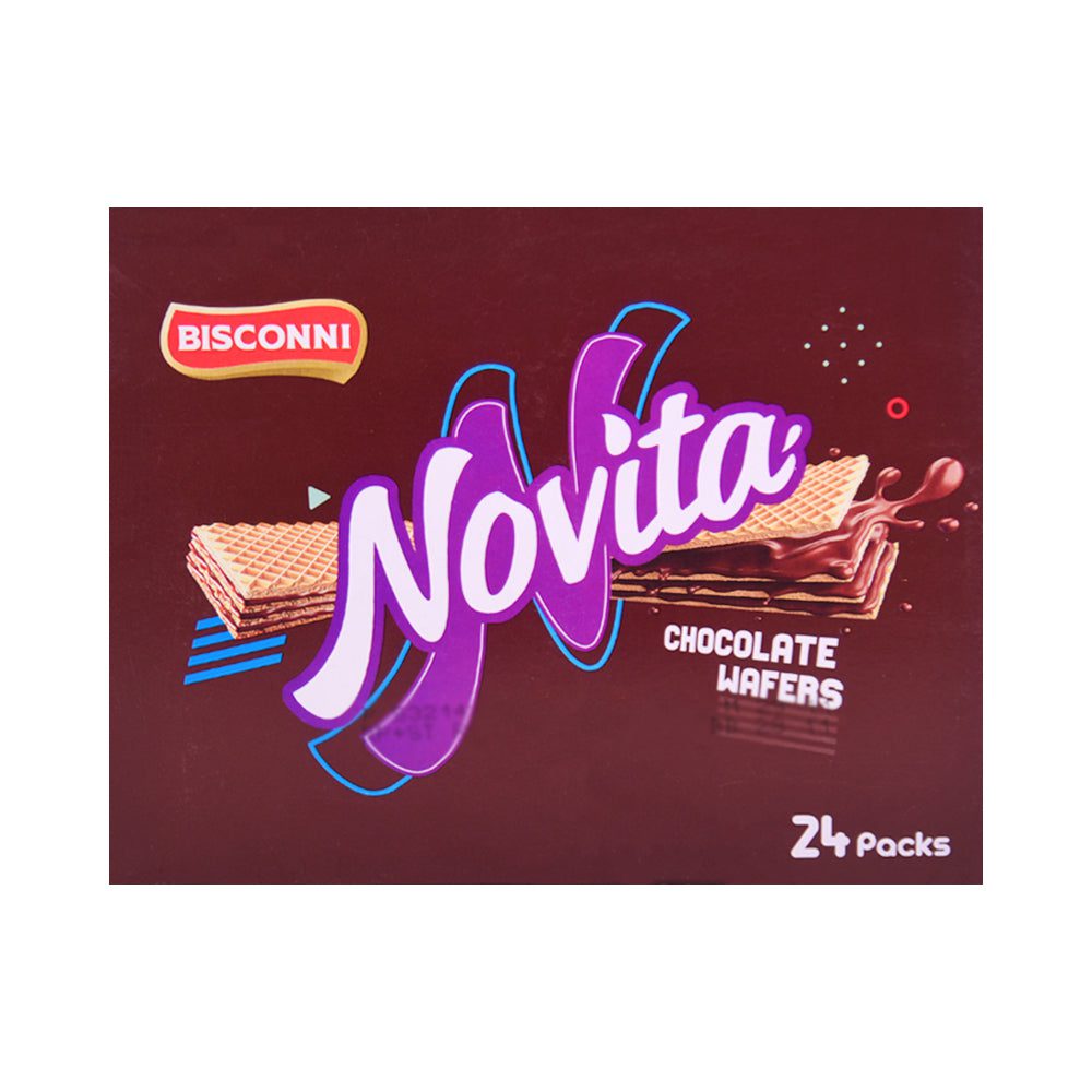 8961102508899_330f4910-d388-4045-bb79-9c34d4078b9b.jpg BISCONNI NOVITA CHOCOLATE WAFER 12 GM BOX 30PC - Image 1