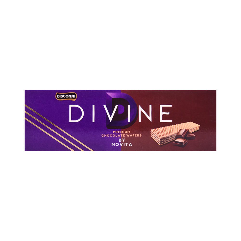 8961103500342_07192824-a005-4882-8775-67d3cfa3ad99.jpg BISCONNI DIVINE PREMIUM CHOCOLATE WAFERS NOVITA 166 GM - Image 1