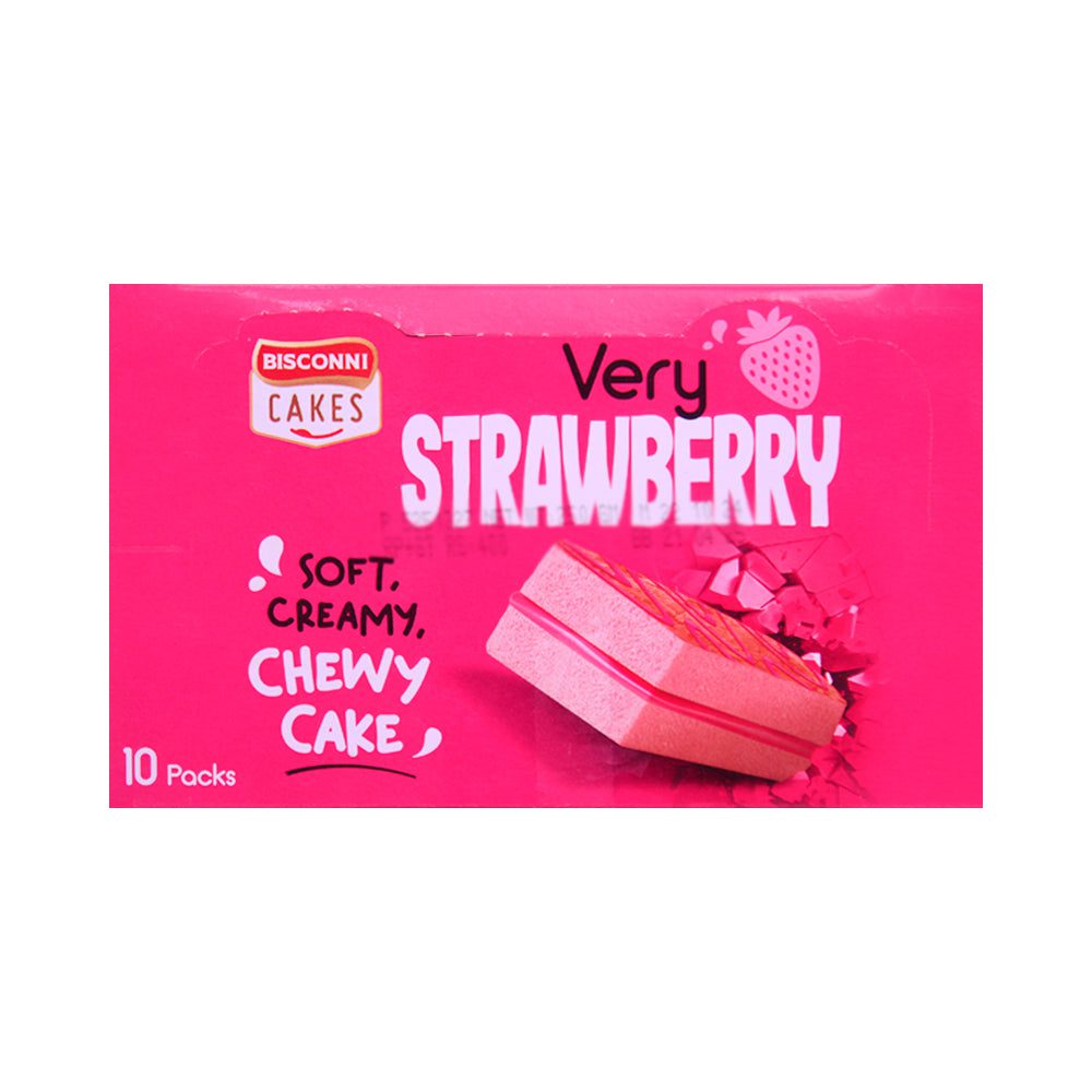 8961103501936_78b3609b-408e-447d-90fe-28a4724290e8.jpg BISCONNI VERY STRAWBERRY CAKE 25 GM PACK OF 10 PC BOX - Image 1