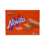 BISCONNI NOVITA WAFERS ORANGE HALF ROLL 24 GM BOX 16PC