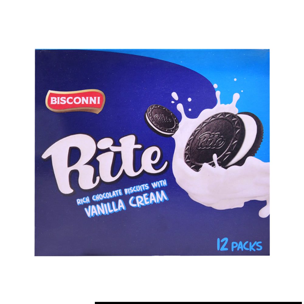 8961103502384_e31d8e88-d797-4c97-8657-20db70de2af3.jpg BISCONNI RITE CHOCOLATE & VANILLA BUSCUITE 42 GM 12PC BOX - Image 1