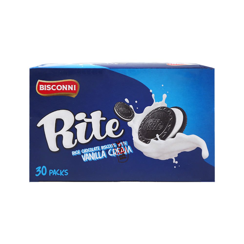 8961103502421_8cfcc720-791d-41b5-ae56-ab9d1de9d63c.jpg BISCONNI BISCUIT RITE CHOCOLATE TICKY PACK 14 GM BOX 30PC - Image 1