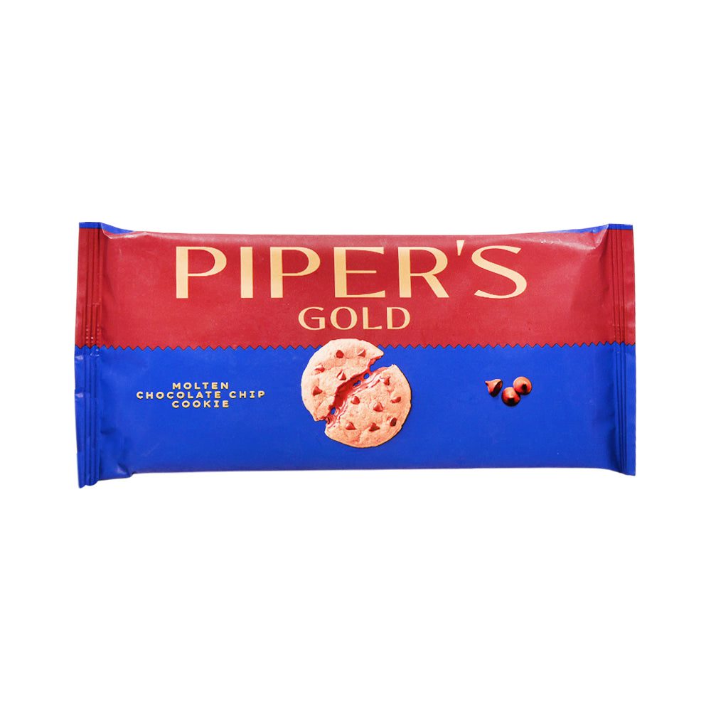 8964003591489_d90427cb-cf21-4635-a39c-d588200d1376.jpg PIPERS GOLD BISCUIT MOLTEN CHOCOLATE CHIP HALF ROLL 46.8 GM - Image 1