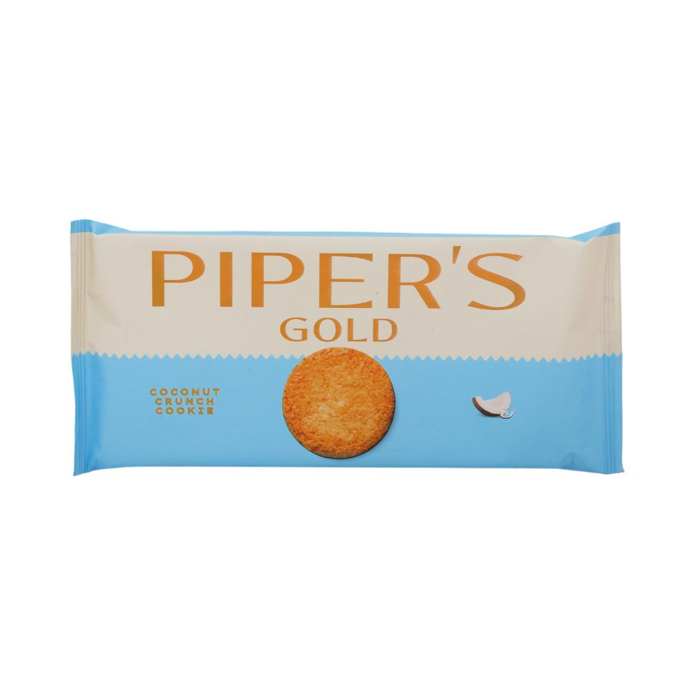 8964003591502_8961f6af-3e5f-47c8-a21f-fceb28947b4d.jpg PIPERS GOLD BISCUIT COCONUT CRUNCH HALF ROLL 26.7 GM - Image 1