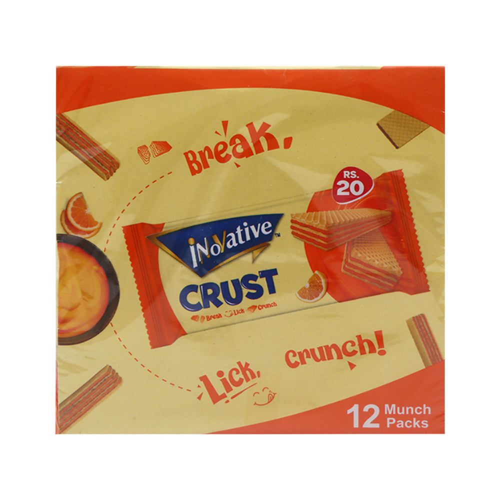 8965310053295_99927c4f-dfe8-4c3e-bf6a-e15e7c285da0.jpg INOVATIVE CRUST WAFER ORANGE 25 GM BOX 12 PC - Image 1