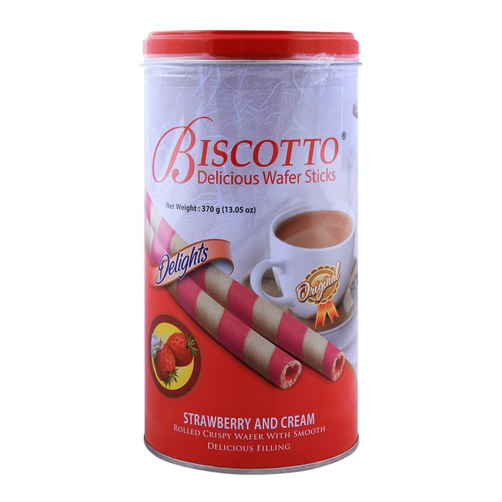 AFP-000284633-1000.png BISCOTTO WAFERS STICKS STRAWBERRY DELIGHTS 370 GM - Image 1