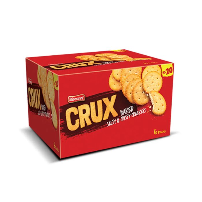 BISCONNI CRUX CRISPY CRACKERS BISCUITS SNACK PACK 27GM - Image 2