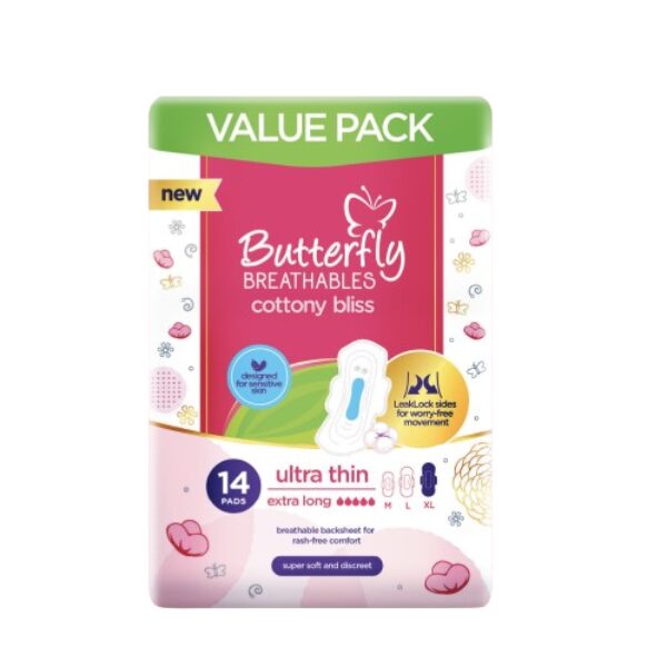 Butterfly20Breathables20Ultra-Thin20Cottony20Sanitary20Pads20Size20Extra20Long2014Pcs.png Butterfly Breathables Ultra-Thin Cottony Sanitary Pads size Extra Long 14Pcs - Image 1