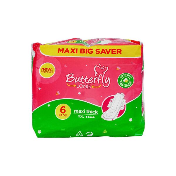Butterfly20Long20Maxi20Big20Saver20Sanitary20Pads20XXL206Pcs.png Butterfly Long Maxi Big Saver Sanitary Pads XXL 6Pcs - Image 1