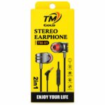 TM Gold Stereo Earphone