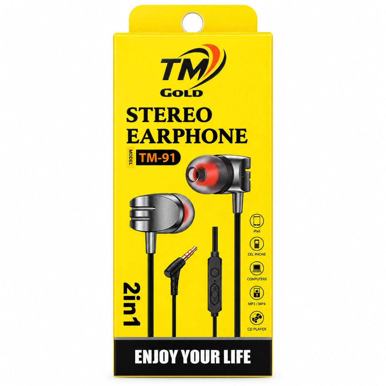 ChatGPT Image 20 Sept 2026, 20_02_43 TM Gold Stereo Earphone - Image 1