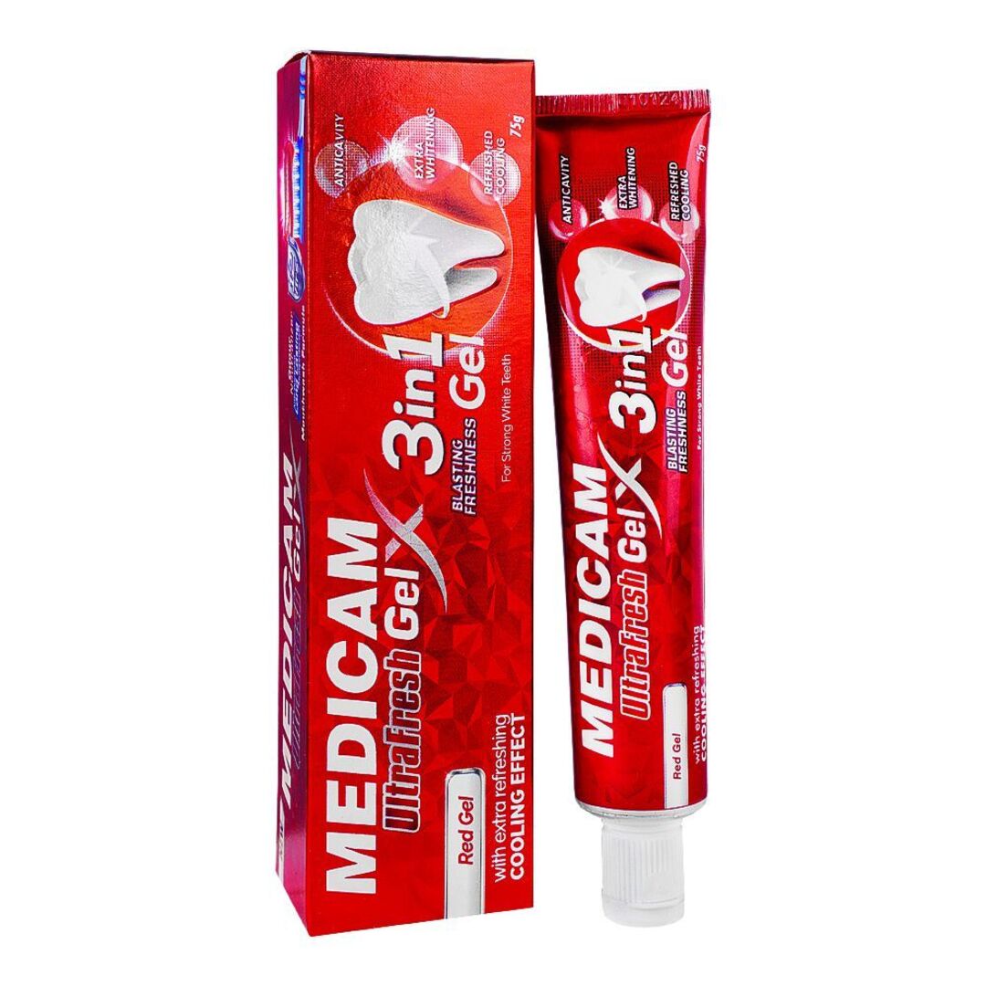 MEDICAM-ULTRA-FRESH-RED-GEL-TOOTHPASTE-125GM-1 Medicam Ultra Fresh Red Gel Toothpaste, 125ml - Image 1