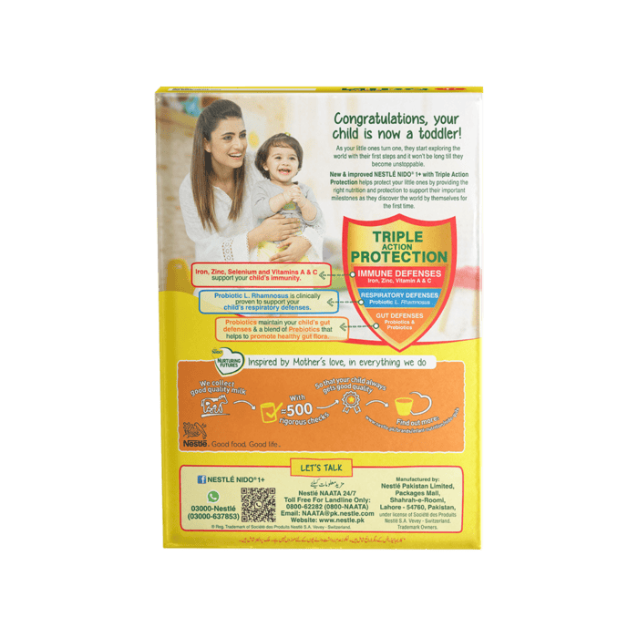 NESTLE NIDO MILK POWDER GROWING UP FORMULA 1PLUS 375 GM - Image 2
