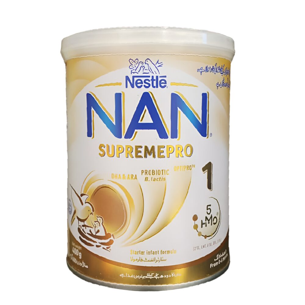 NewProject_17_5b0e8618-c443-4d2f-a564-f5fae675065d.png NESTLE NAN 1 SUPREMEPRO MILK POWDER TIN 400 GM - Image 1
