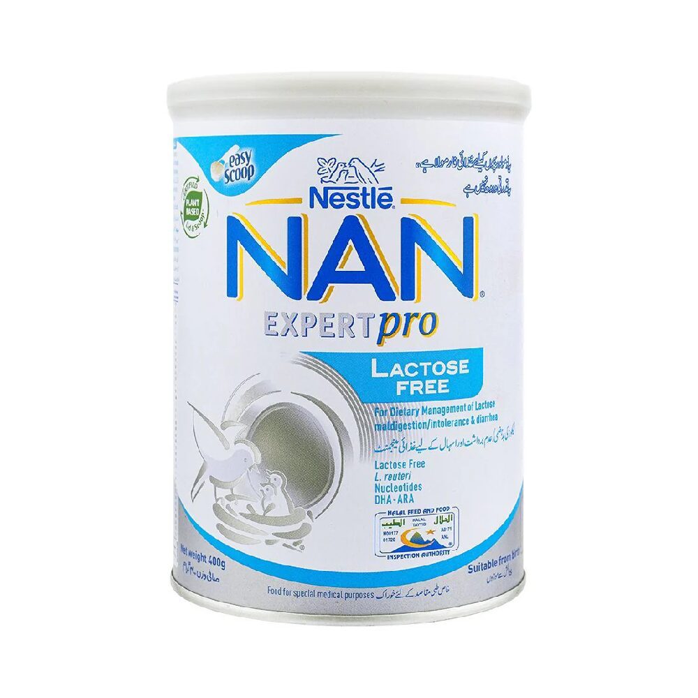 NewProject_1_1fca328a-87eb-4c6c-9e66-9278bcae152e.png NESTLE NAN MILK POWDER LACTOSE FREE 400 GM - Image 1