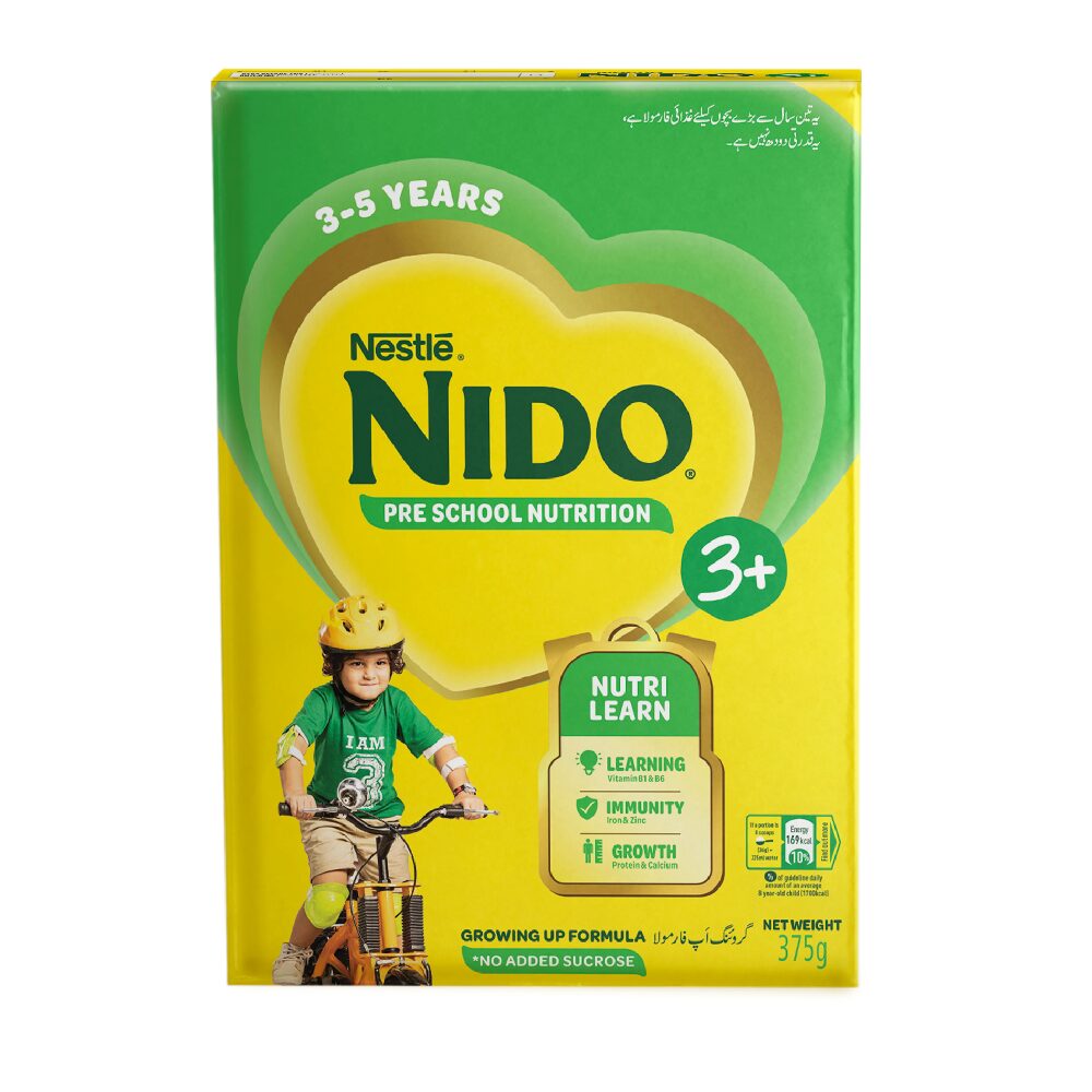 NewProject_5_d9d309df-68c0-4c81-992a-0f2708be52bb.png NESTLE NIDO MILK POWDER 3PLUS GROWING UP FORMULA 375 GM - Image 1