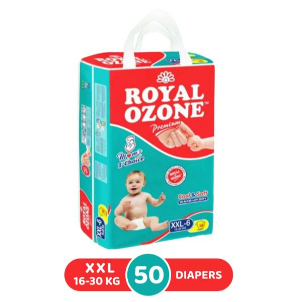 Prbx0xF3Ych7mqP.jpeg Royal Ozone Baby Diapers XXL 6 Size 50 Pcs - Image 1