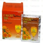 Calcee 1000mg Sachets Orange Flavor Enriched Calcium lactate Gluconate