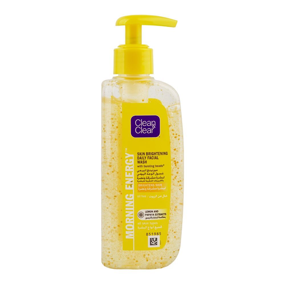 ab1137599-1.jpg Clean & Clear Morning Energy Skin Brightening Daily Facial Wash, Oil Free, For All Types Of Skin, 150ml - Image 1