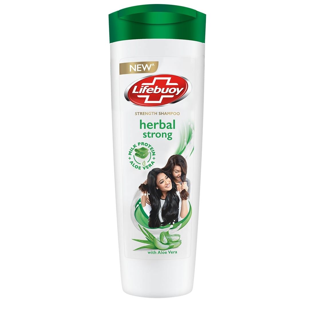 iu1195230-1.jpg Lifebuoy Herbal Strong Milk Protein + Aloe Vera Strength Shampoo, 370ml - Image 1
