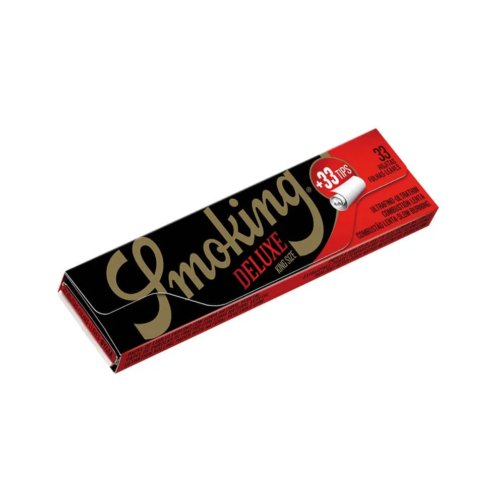 smoking-deluxe-king-size-and-tips-rolling-papers Smoking Deluxe King Size Rolling Papers & Tips - Image 1
