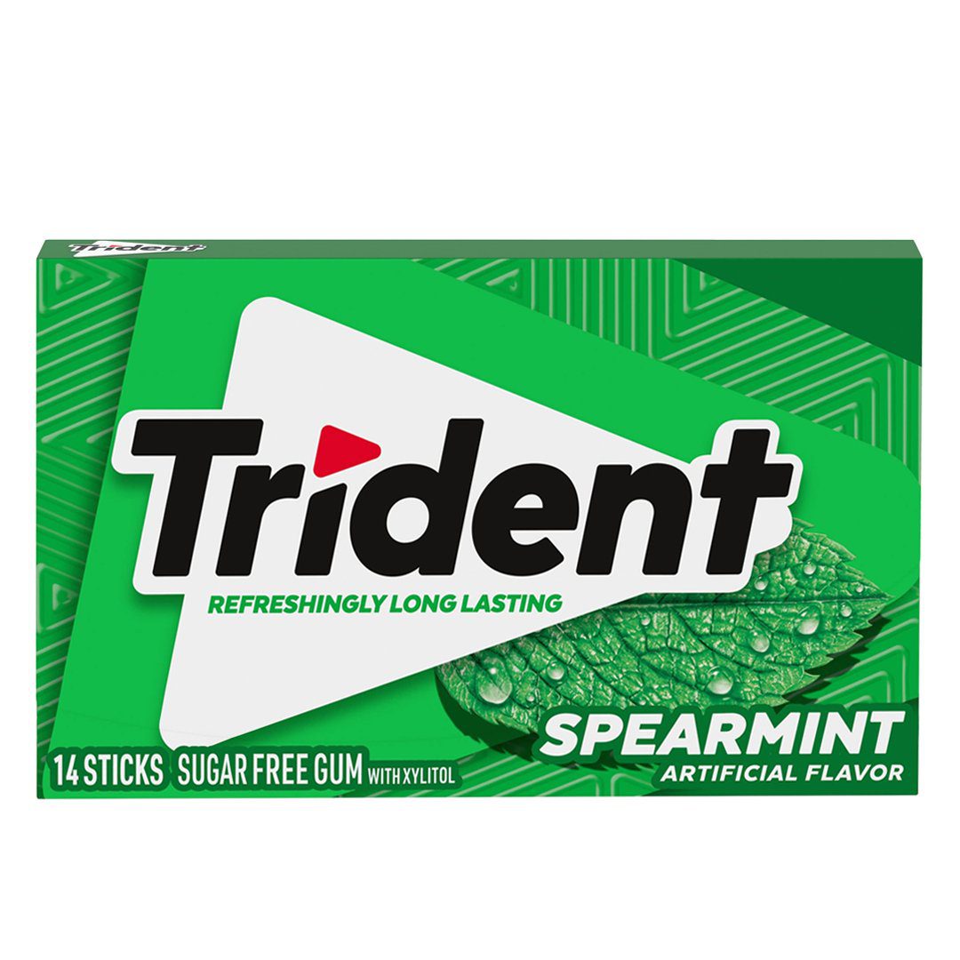 trident-spearmint-sugar-free-chewing-gum-14-ct-260070.jpg Trident Spearmint Sugar Free Chewing Gum, 14 Ct - Image 1