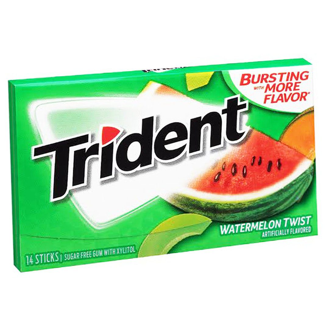 trident-watermelon-twist-sugar-free-chewing-gum-981352.jpg Trident Watermelon Twist Sugar Free Chewing Gum - Image 1